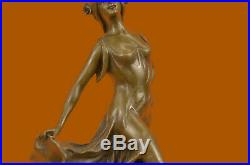 Hand Made Graceful Fairly Like Dance Statue Figurine Bronze Sculpture EX