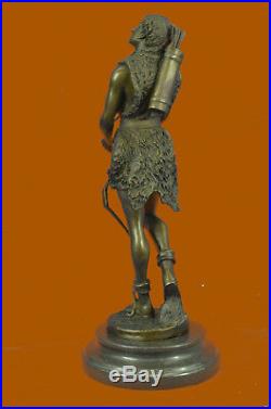 Hand Made Greek Roman Mythology Hercules Statue Archer Bow Arrow Bronze Statue