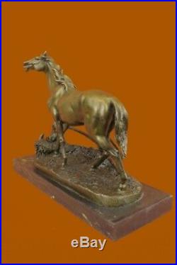 Hand Made Horse Stallion Horse Racing Trophy Bronze Sculpture Statue Decor Sale