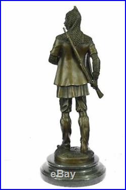 Hand Made HotCast Turkish/Persian Prince with Dagger and Rifle Gun Bronze Statue