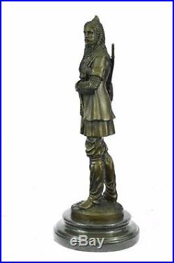 Hand Made HotCast Turkish/Persian Prince with Dagger and Rifle Gun Bronze Statue