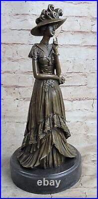 Hand Made Hot Cast 1930 Actress Model Designer Bronze Sculpture Figurine Statue