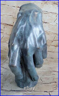 Hand Made Huge Hand 100% Solid Bronze Sculpture Figurine Figure Sale Artwork