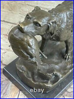 Hand Made Hunting Bird Gun Trials Dog Lover Bronze Statue Sculpture Award Trophy