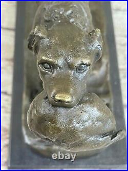 Hand Made Hunting Bird Gun Trials Dog Lover Bronze Statue Sculpture Award Trophy