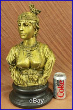Hand Made Large Sexy Female Bust Statue Figurine Bronze Sculpture HotCast Method