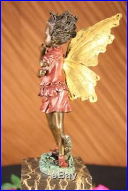 Hand Made Milo Daydreamer Mythical Fairy Bronze Art Statue Sculpture Figurine
