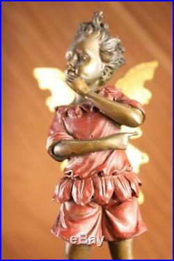 Hand Made Milo Daydreamer Mythical Fairy Bronze Art Statue Sculpture Figurine