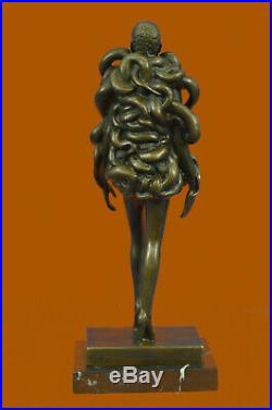 Hand Made Modern Art Designer Bronze Woman Covered with Snake Sculpture Statue