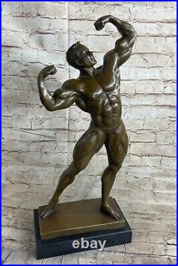 Hand Made Muscular Male Art FIGURINE Bronzed STATUE Man NEW Sale