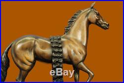Hand Made Museum Quality Racing Horse by French artist Moigniez Bronze Statue