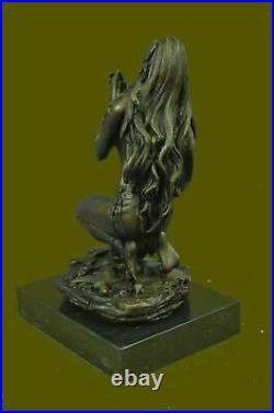 Hand Made Native American Indian Woman Statue Sculpture Figurine Bronze Art Gift
