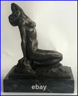 Hand Made Nude Female Gennarelli Decorative Statue Figurine Bronze Sculpture Art