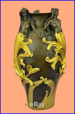 Hand Made Original MiloSexy Mermaids Bronze Vase Statue Made by Lost Wax