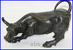 Hand Made Original Stock Market Exchange Bull Hot Cast Bronze Sculpture Statue