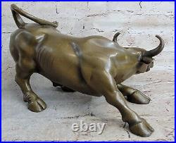 Hand Made Original Stock Market Exchange Bull Hot Cast Bronze Sculpture Statue