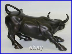 Hand Made Original Stock Market Exchange Bull Hot Cast Bronze Sculpture Statue