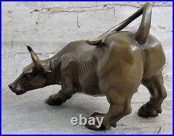 Hand Made Original Stock Market Exchange Bull Hot Cast Bronze Sculpture Statue