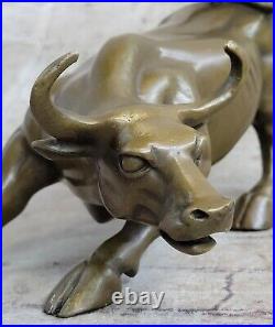 Hand Made Original Stock Market Exchange Bull Hot Cast Bronze Sculpture Statue