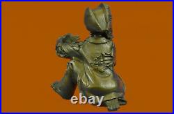 Hand Made Pirate Skeleton Wine Storage Holder Bronze Figure Deco Gift Statue
