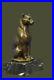 Hand_Made_Puma_Panther_Big_Cat_Bronze_on_White_Marble_Bookend_Sculpture_Statue_01_rehh