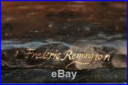Hand Made Pure Bronze Statue Sculpture by F. Remington, Full Size, Signed Figure