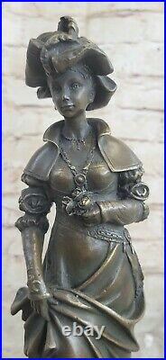 Hand Made Pure Bronze Victorian Proper Lady Sculpture Statue Figurine Lost Wax