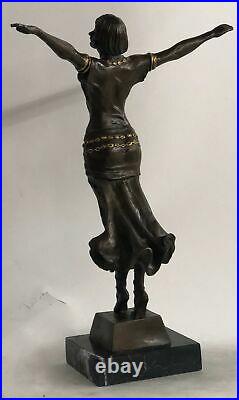 Hand Made Real Bronze Victorian Proper Lady Sculpture Statue Figurine Statue LRG