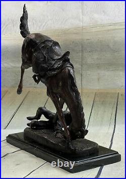 Hand Made Real Bronze Wicked Pony By Frederic Remington Art Sculpture Statue