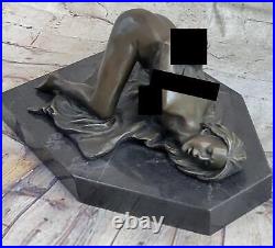 Hand Made Real Nude Girl Tied Up 100% Real Bronze Sculpture Exotic Nude Statue