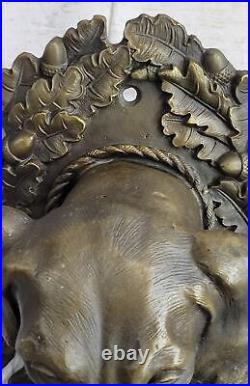 Hand Made Sculpture, Bronze Statue Animal BARYE HOUND DOG HUNTER RABBIT GIFT
