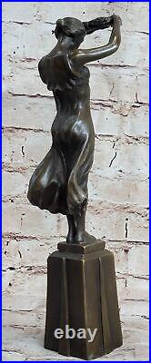 Hand Made Sculpture Bronze Statue Roman Greek Woman Mythology Diana Decor