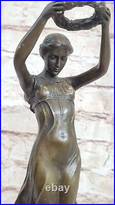 Hand Made Sculpture Bronze Statue Roman Greek Woman Mythology Diana Decor