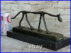Hand Made Sculpture Cat feline in 100% Pure bronze Home Office Decoration Statue
