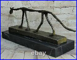 Hand Made Sculpture Cat feline in 100% Pure bronze Home Office Decoration Statue