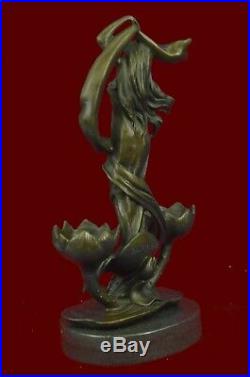 Hand Made Sensual Floral Bronze Candle Holder Bronze Sculpture Statue Figure