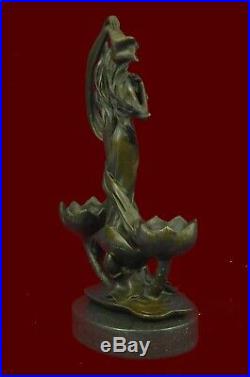 Hand Made Sensual Floral Bronze Candle Holder Bronze Sculpture Statue Figure
