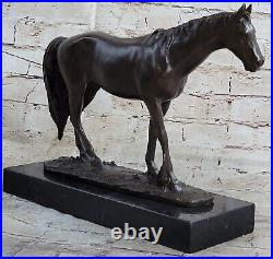 Hand Made Show Horse Equestrian Equine Artwork Bronze Marble Statue Sculpture