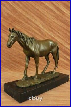 Hand Made Show Horse Equestrian Equine Artwork Bronze Marble Statue Sculpture