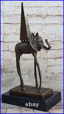Hand Made Space Elephant by Salvador Dali Genuine Bronze Sculpture Figurine Deal