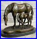 Hand_Made_Stallion_with_Colt_Genuine_Bronze_Horse_Sculpture_Figurine_Artwork_01_qbm