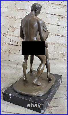 Hand Made Starter Nude Exotic Artwork Genuine 100% Bronze Sculpture Figurine Art
