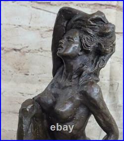 Hand Made Statue Bronze Nude Figurine Woman Lady Girl Sculpture Decor