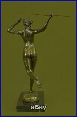 Hand Made Statue Diana Diane Bronze Sculpture moon goddess Artemis Huntress