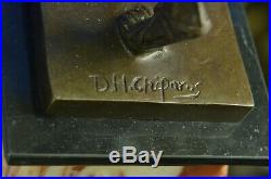 Hand Made Statue Signed D. H. Chiparus, Art Deco Dancer Large Bronze Figurine