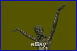 Hand Made Statue Signed D. H. Chiparus, Art Deco Dancer Large Bronze Sculpture