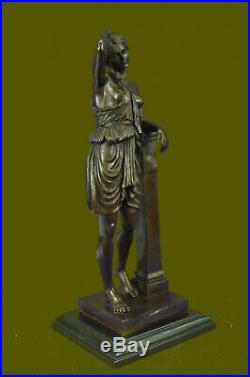 Hand Made Toga Party Nude Greek Female Lady Bronze Sculpture Marble Statue