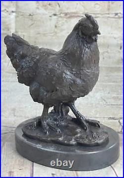Hand Made Tribute to Picasso Rooster Bronze Sculpture Marble Statue DEAL