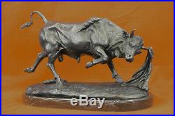 Hand Made Trotting Bull Bronze Metal Figurine Sculpture Statue Decor Sale