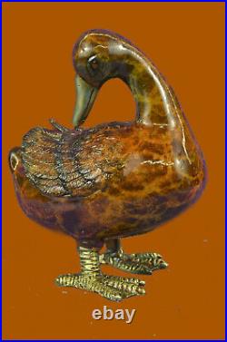 Hand Made Vienna Austrian Large Cold Painted Real 100% Bronze Duck Statue Deal